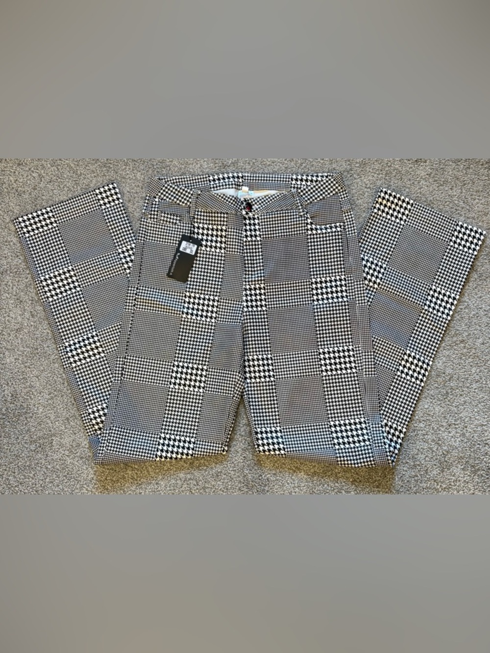 Summer Picnic Tablecloth Houndstooth Patchwork Stretchy Fun & Funky Pants
